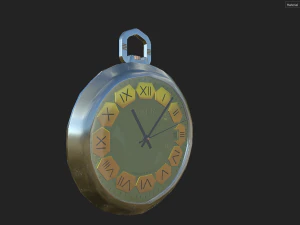 mechanical pocket watch raketa calendar 3D Model