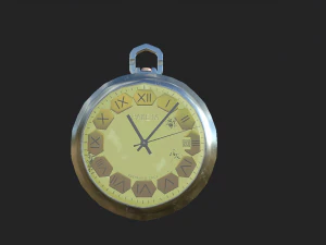 mechanical pocket watch raketa calendar 3D Model