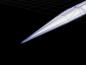 old battle 2-handes sword low-poly 3D Model