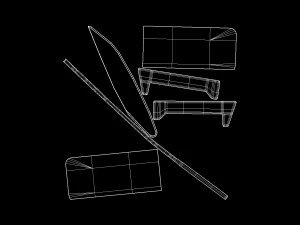 ultimate kitchen knife pack low-poly 3D Model