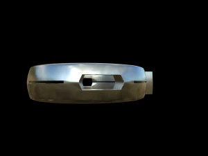 Silver ring with initials 3D Model