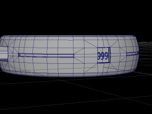 Silver ring with initials 3D Model