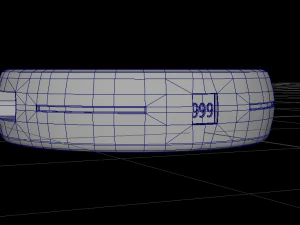 Silver ring with initials 3D Model