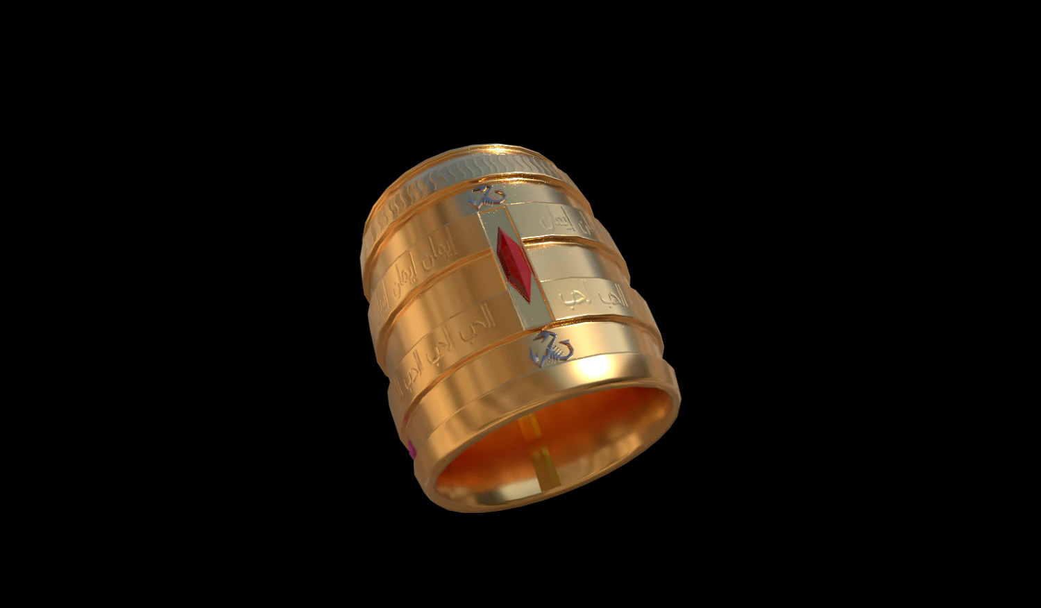 Arab sheikhs bracelet Low-poly 3D Model .c4d .max .obj .3ds .fbx .stl .blend
