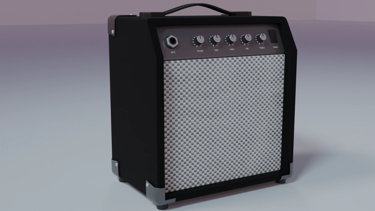 Guitar amplifier 3D Model .c4d .max .obj .3ds .fbx .stl .blend 