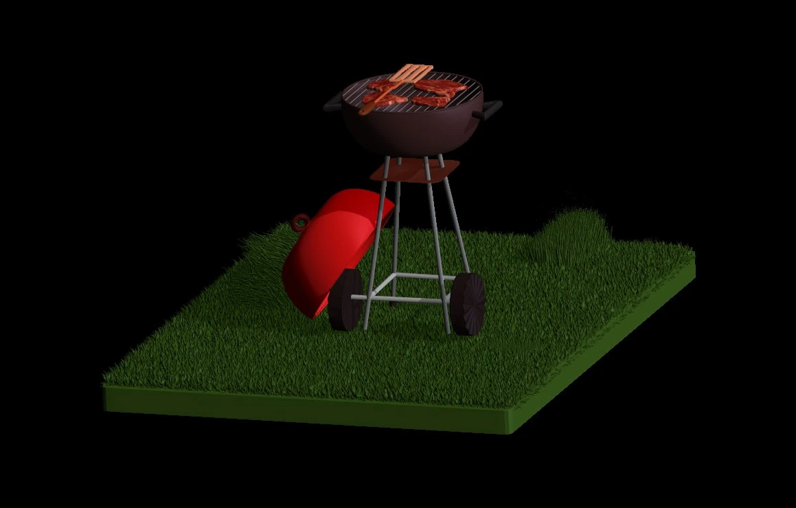 barbecue 3D Model .c4d .max .obj .3ds .fbx .stl .blend 