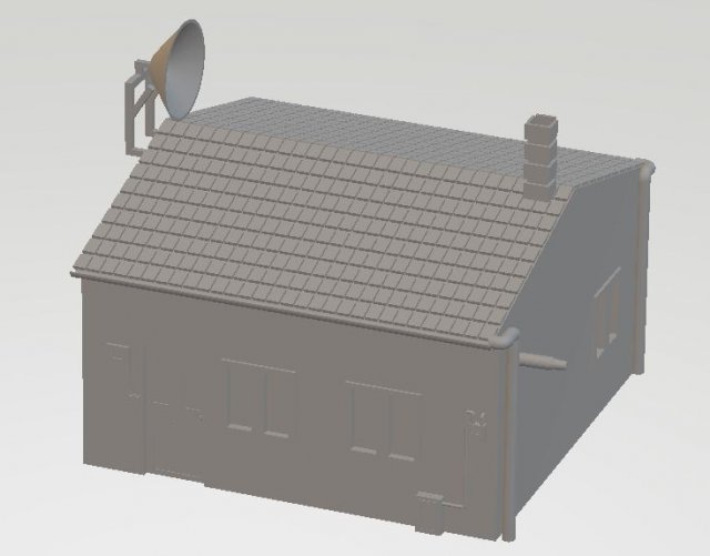 house 3D Baskı Modeli .c4d .max .obj .3ds .fbx .stl .blend 