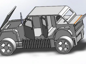 Wraq jeep car arduino card 3D Print Model