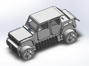 Wraq jeep car arduino card 3D-Druckmodell