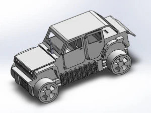 Wraq jeep car arduino card 3D Print Model