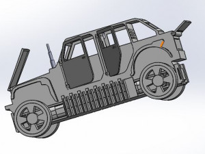 Wraq jeep car arduino card 3D-Druckmodell