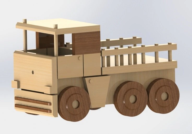 Truck 3D Model .c4d .max .obj .3ds .fbx .stl .blend 