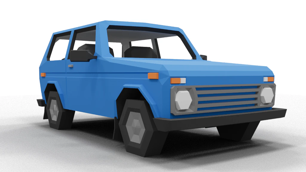 Lada Niva LowPoly 3D Model .c4d .max .obj .3ds .fbx .stl .blend