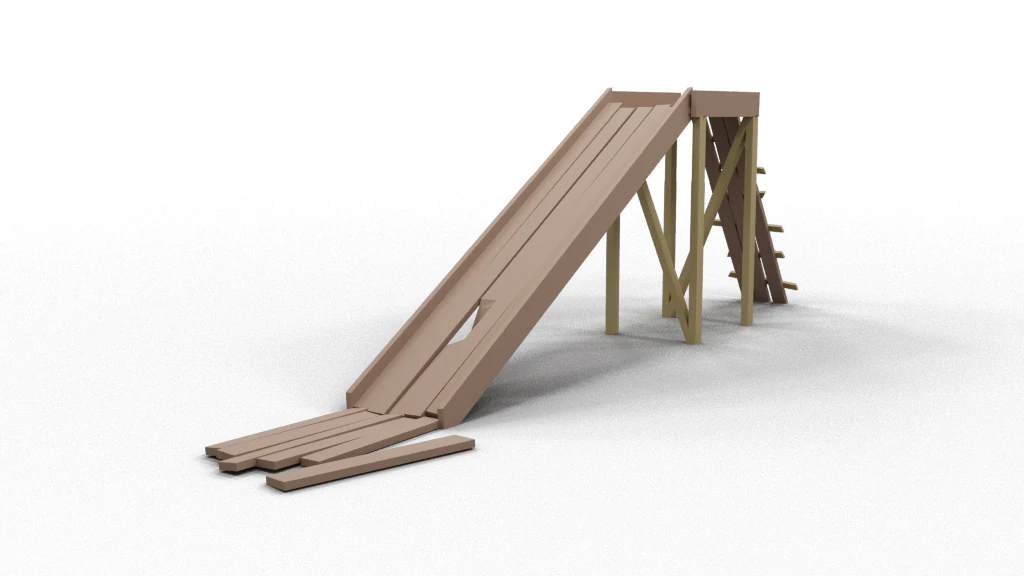 Old childrens slide - LowPoly - Gorka 3D Model .c4d .max .obj .3ds .fbx .stl .blend 