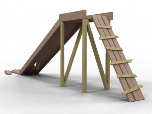 Old childrens slide - LowPoly - Gorka Modello 3D