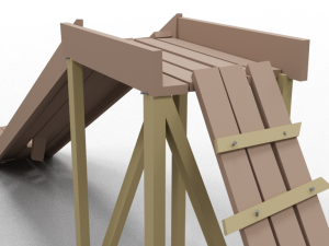 Old childrens slide - LowPoly - Gorka Modello 3D