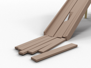 Old childrens slide - LowPoly - Gorka Modello 3D