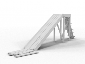 Old childrens slide - LowPoly - Gorka Modello 3D