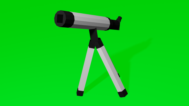 telescope voxel 3D Модель .c4d .max .obj .3ds .fbx .stl .blend 