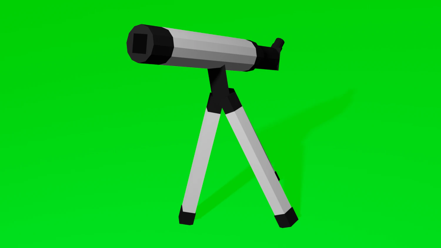telescope voxel 3D Model .c4d .max .obj .3ds .fbx .stl .blend 