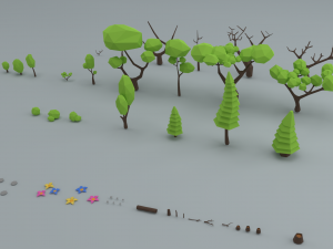 forest set collection 3D Model