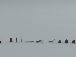 forest set collection Modelo 3D