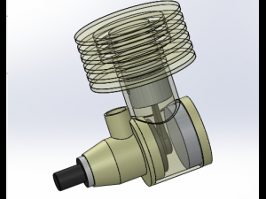 moteur monocylindre Modèles 3D en vedette
