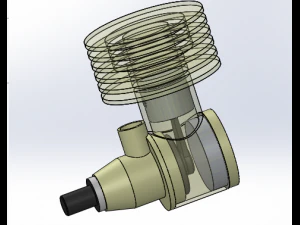 moteur monocylindre 3D Print Model