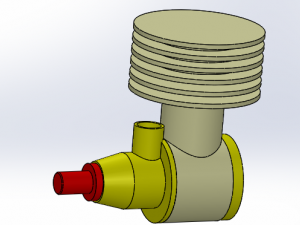 moteur monocylindre Modèles 3D en vedette