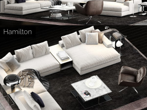 hamilton sofa 3D मॉडल