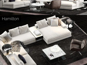 हैमिल्टन सोफ़ा 3D मॉडल