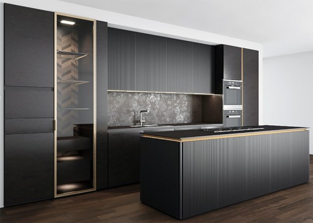 modern kitchen 3D Model .c4d .max .obj .3ds .fbx .stl .blend