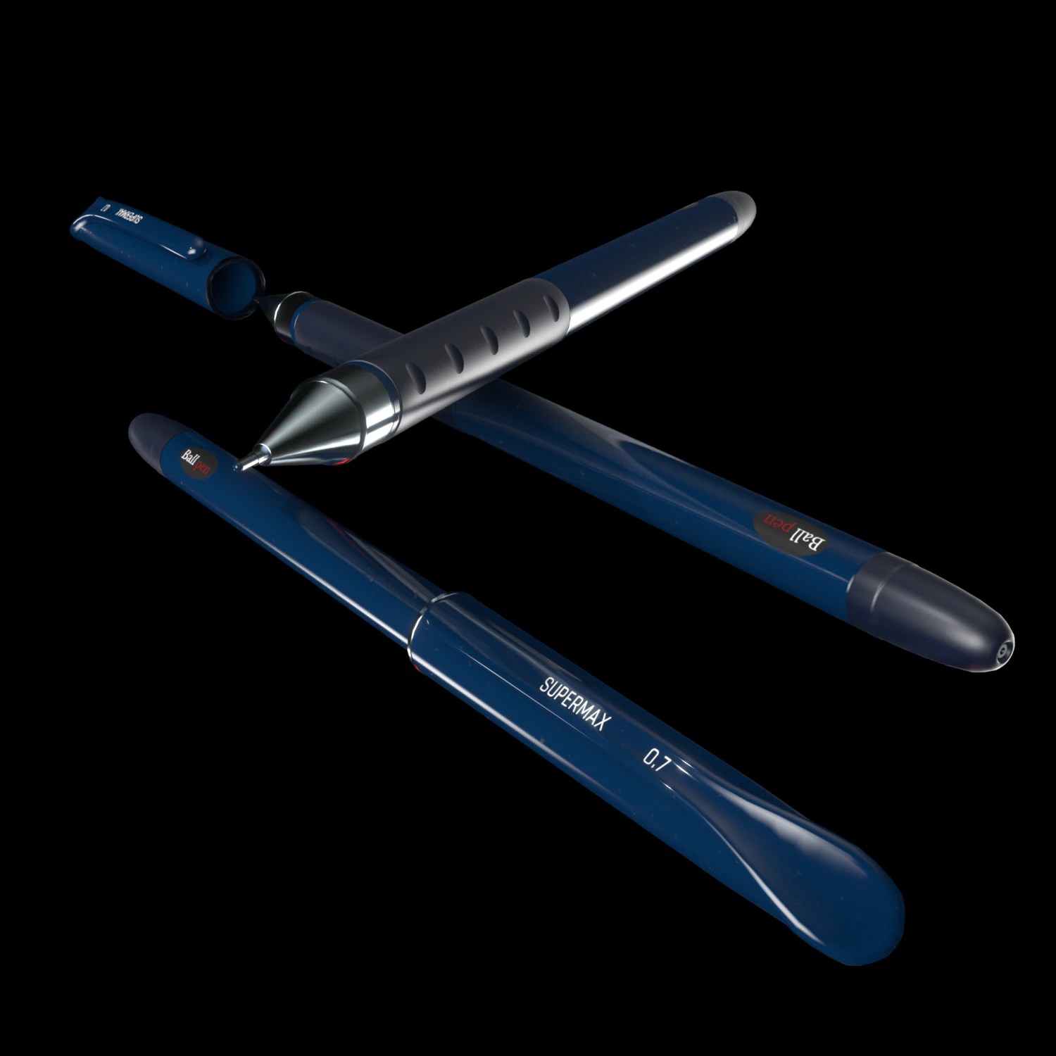 ballpen 3D Model .c4d .max .obj .3ds .fbx .stl .blend
