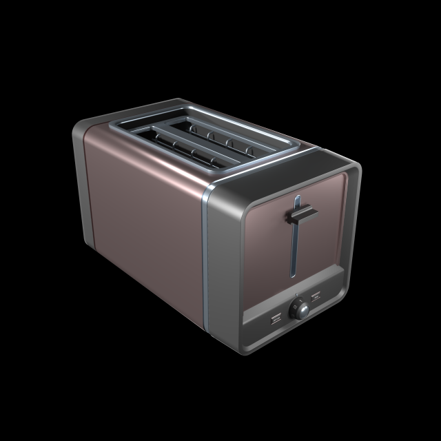 toaster 3D Model .c4d .max .obj .3ds .fbx .stl .blend 