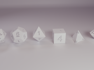 3d dice 20s 12s 10s 8s 6s 4s 3D Model
