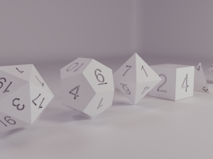 3d dice 20s 12s 10s 8s 6s 4s 3D Model
