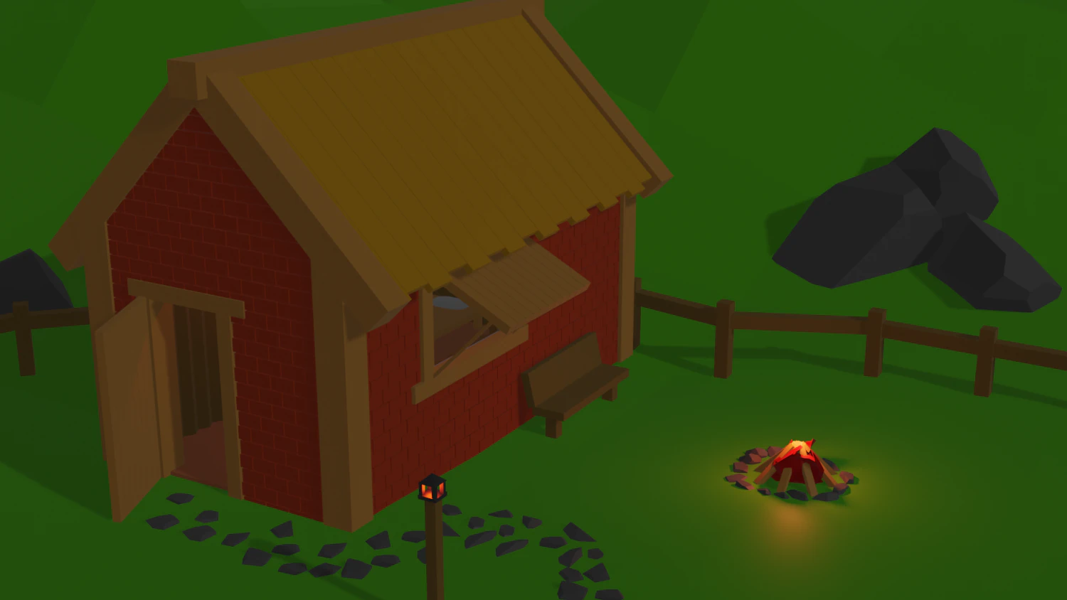 lonely house 3D Model .c4d .max .obj .3ds .fbx .stl .blend 
