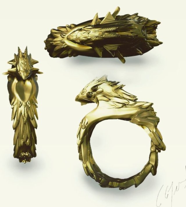 dragon ring 3D मॉडल .c4d .max .obj .3ds .fbx .stl .blend 