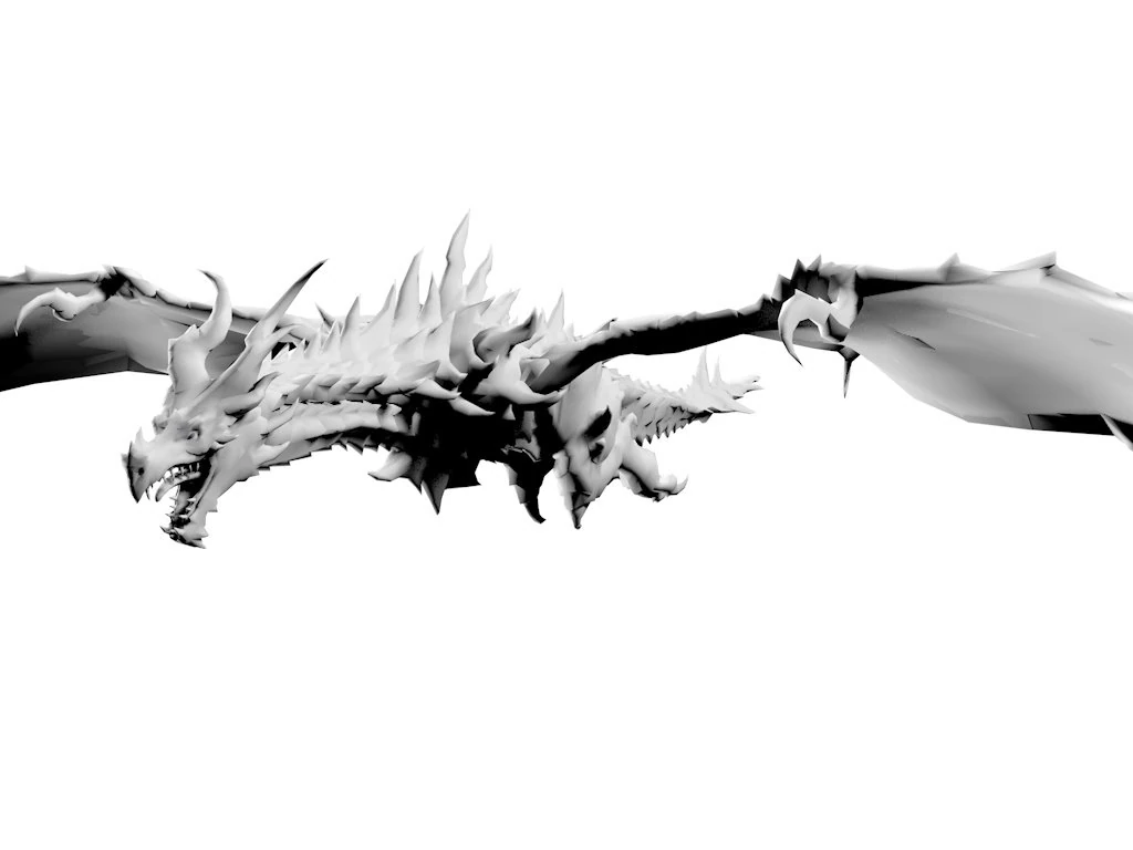 Gragon 3D Model .c4d .max .obj .3ds .fbx .stl .blend 