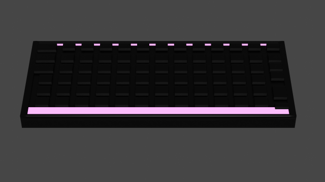simple gaming keyboard 3Dモデル .c4d .max .obj .3ds .fbx .stl .blend 