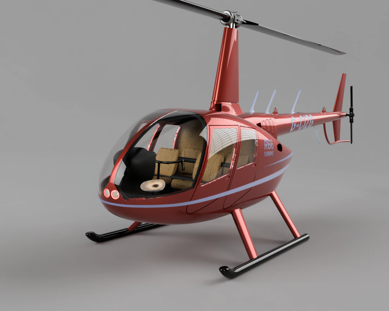 robinson r66 3D Print Model .c4d .max .obj .3ds .fbx .stl .blend 