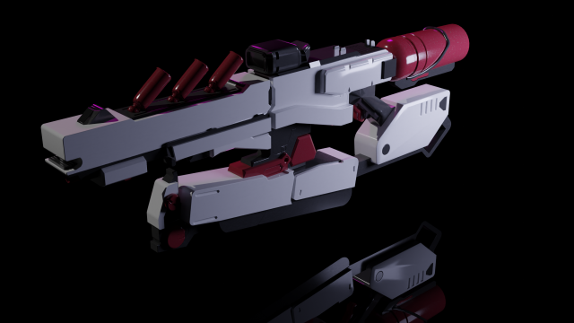 rifle sci-fi 3D 모델 .c4d .max .obj .3ds .fbx .stl .blend 