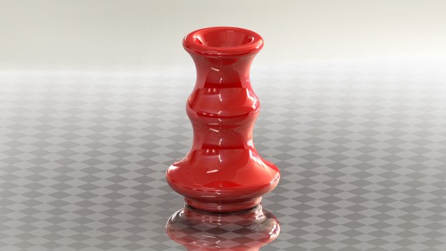 3d printed red vase flower pot - stl files 3D printmodel .c4d .max .obj .3ds .fbx .stl .blend