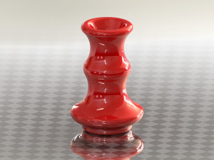 3d printed red vase flower pot - stl files Modelo de impresión 3D