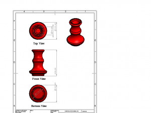 3d printed red vase flower pot - stl files 3D printmodel