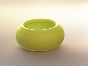 Vaso de flores amarelo impresso em 3D - arquivos stl Modelo de Impressão 3D