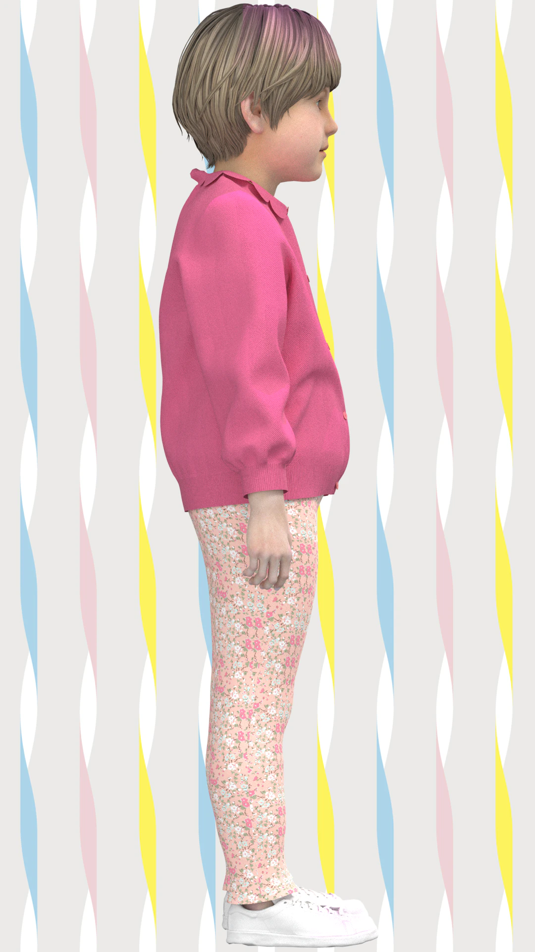girls frill cardigan 3D Model .c4d .max .obj .3ds .fbx .stl .blend 