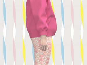 girls frill cardigan 3D 模型