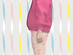 girls frill cardigan 3D Model