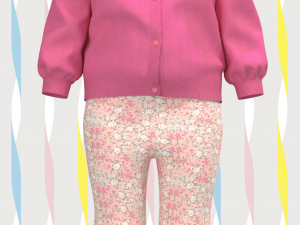 girls frill cardigan 3D Модель